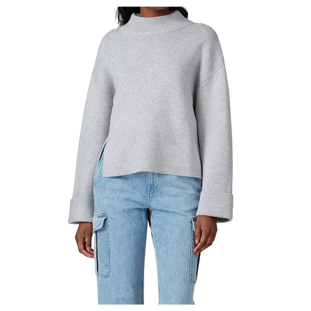 Victor Alfaro Mock Neck Sweater Oversized Gray XL